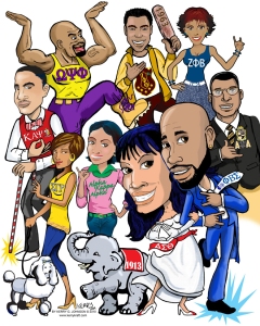 Black Greek Celebration by Caricatures by Kerry