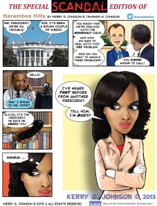 Scandal cartoon by Kerry G. Johnson